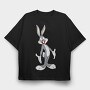 Cartoon Retro Bugs Bunny 2, Tricou Oversize Barbati (Unisex)