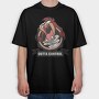 Tasmanian Devil Outta Control, Tricou Oversize Barbati (Unisex)