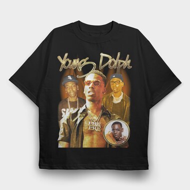 Young Dolph, Tricou Oversize Barbati (Unisex)