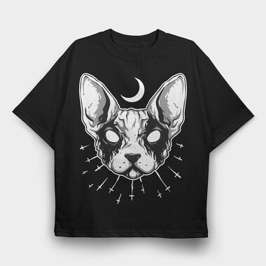 Black Metal Cat, Tricou Oversize Barbati (Unisex)