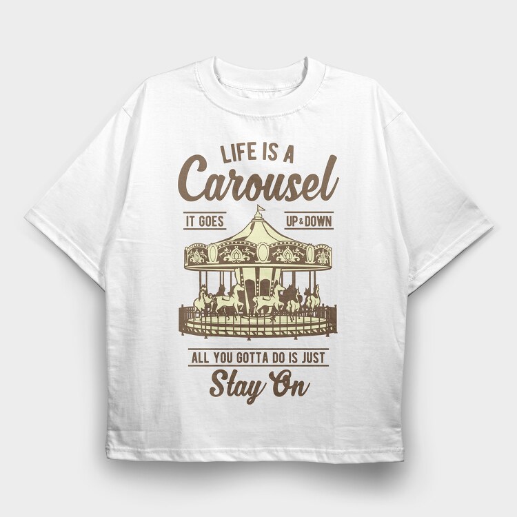 Carousel, Tricou Oversize Barbati (Unisex)