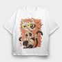 Cat Mummy Cute, Tricou Oversize Barbati (Unisex)