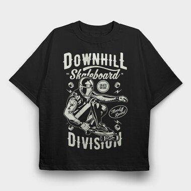 Downhill Skateboard Division, Tricou Oversize Barbati (Unisex)
