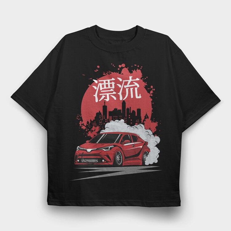 Drift Tokyo, Tricou Oversize Barbati (Unisex)
