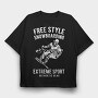 Free Style Snowboarding, Tricou Oversize Barbati (Unisex)