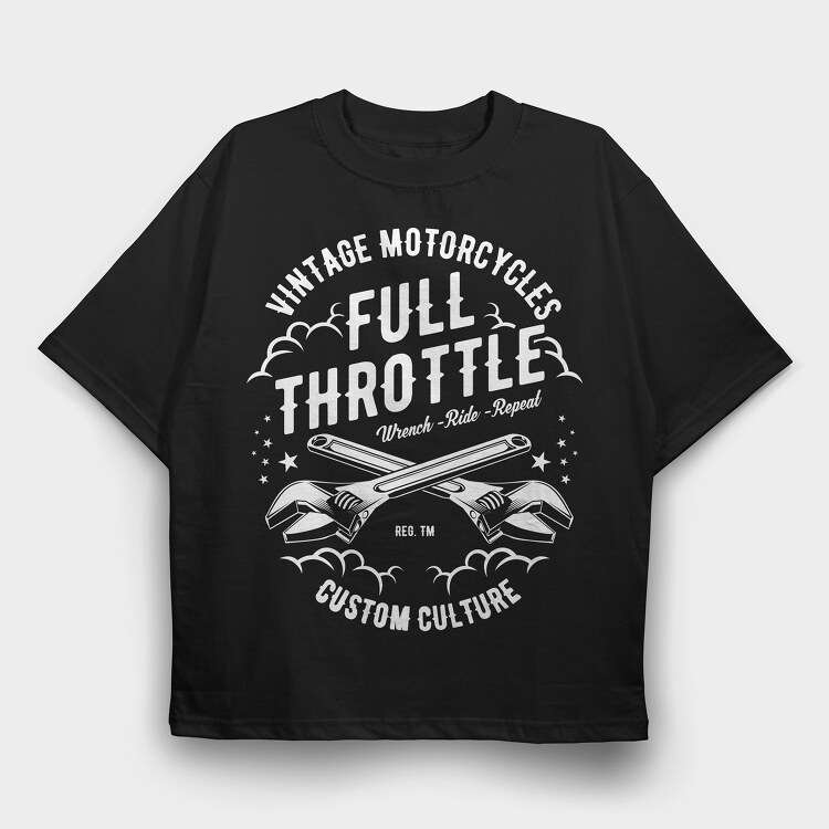 Full Throttle, Tricou Oversize Barbati (Unisex)