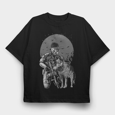 Gasmask, Tricou Oversize Barbati (Unisex)