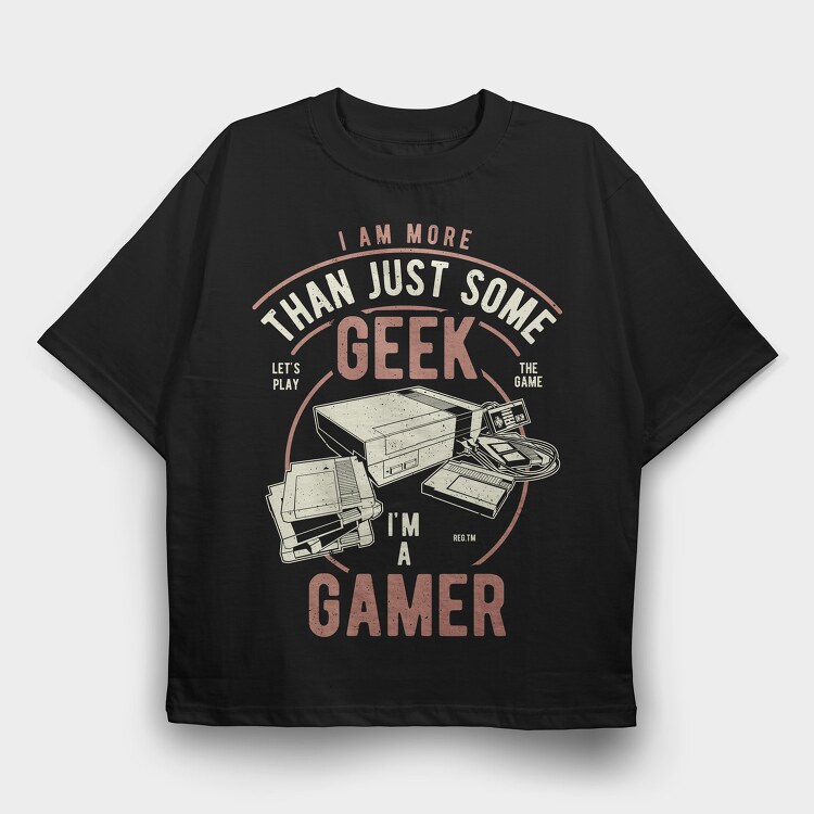 Geek Gamer, Tricou Oversize Barbati (Unisex)