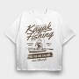 Kayak Fishing, Tricou Oversize Barbati (Unisex)