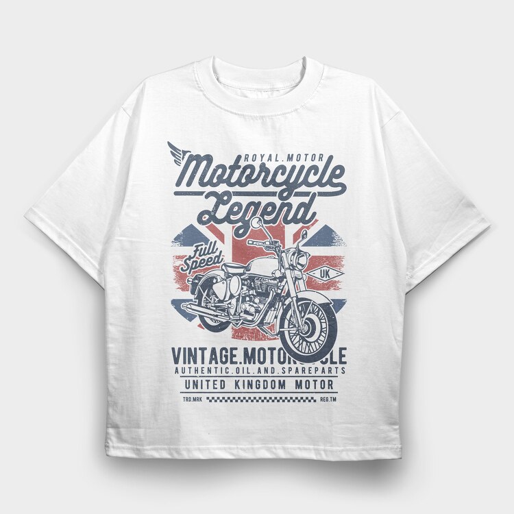 Motorcycle Legend, Tricou Oversize Barbati (Unisex)