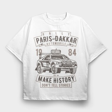 Rally Paris Dakar Automobile, Tricou Oversize Barbati (Unisex)
