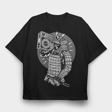Samurai Boombox, Tricou Oversize Barbati (Unisex)