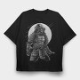 Samurai Galaxy, Tricou Oversize Barbati (Unisex)