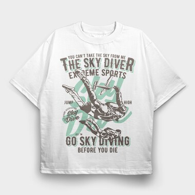 Sky Diver, Tricou Oversize Barbati (Unisex)