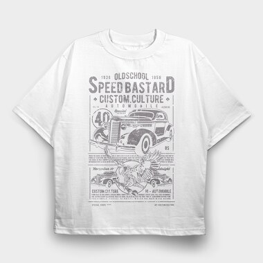 Speed Bastard, Tricou Oversize Barbati (Unisex)