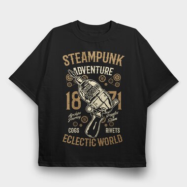 Steampunk Adventure , Tricou Oversize Barbati (Unisex)