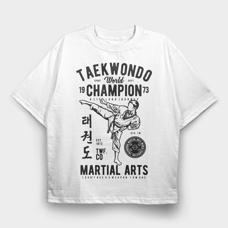 Taekwondo World , Tricou Oversize Barbati (Unisex)