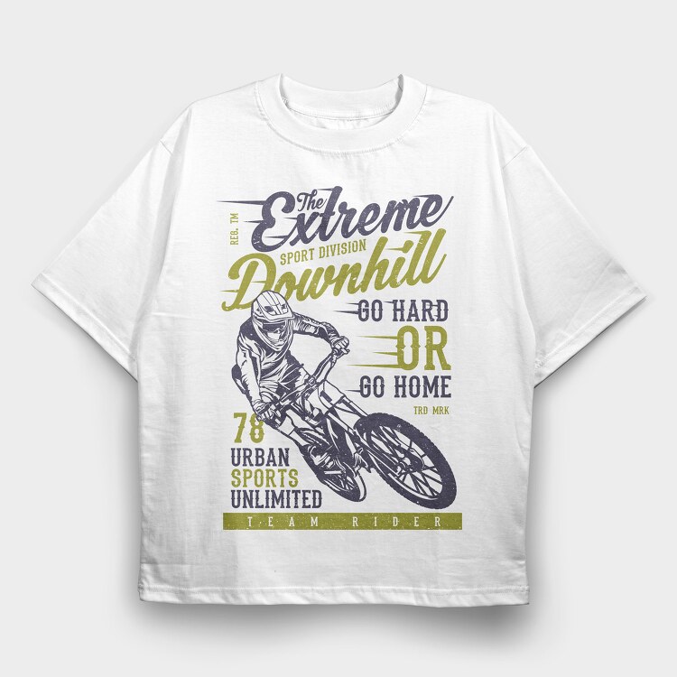 The Extreme Downhill, Tricou Oversize Barbati (Unisex)