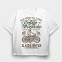 Vintage Motorbike, Tricou Oversize Barbati (Unisex)