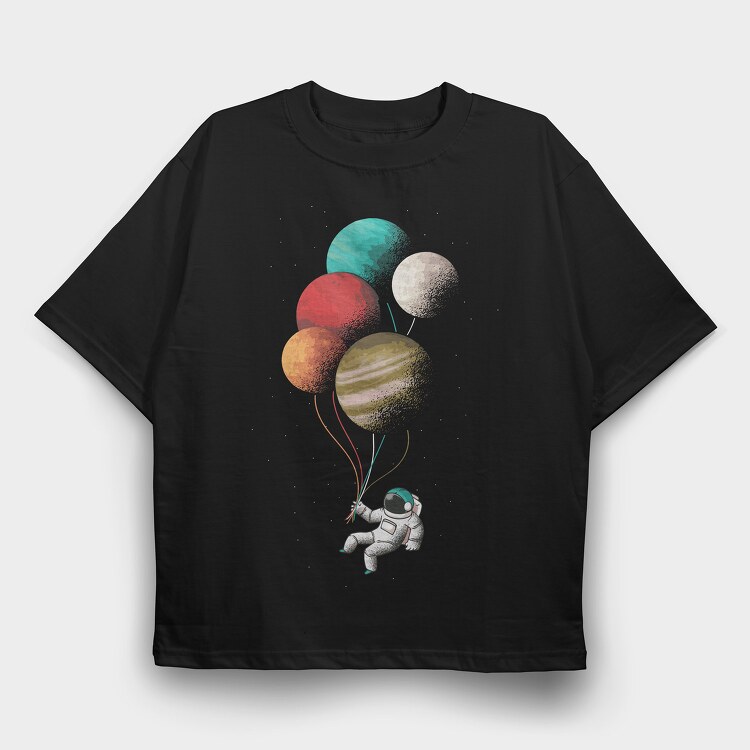 Astronaut Balloons, Tricou Oversize Barbati (Unisex)