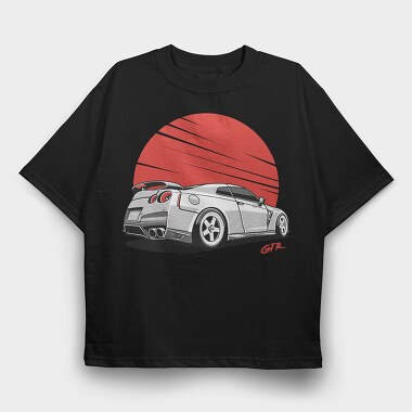 Gt-R Red Sun, Tricou Oversize Barbati (Unisex)