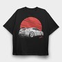 Gt-R Red Sun, Tricou Oversize Barbati (Unisex)