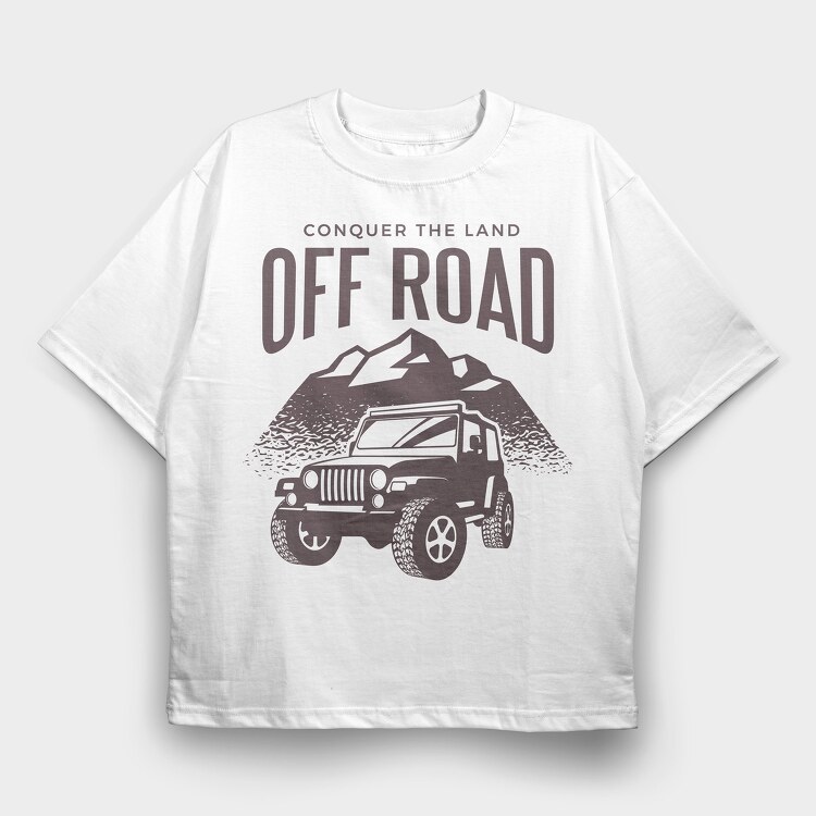 Off Road 1, Tricou Oversize Barbati (Unisex)