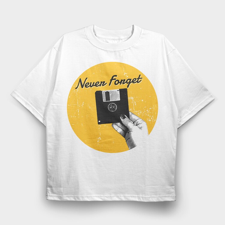 Retro Never Forget, Tricou Oversize Barbati (Unisex)