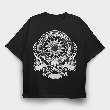 BBS WHEELS, Tricou Oversize Barbati (Unisex)