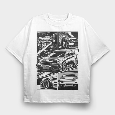 EVO X , Tricou Oversize Barbati (Unisex)
