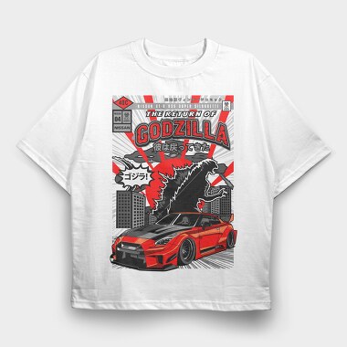 Godzilla R35, Tricou Oversize Barbati (Unisex)