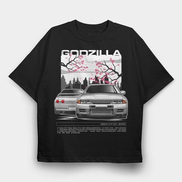 GTR R32, Tricou Oversize Barbati (Unisex)