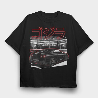 GTR R35 Back, Tricou Oversize Barbati (Unisex)