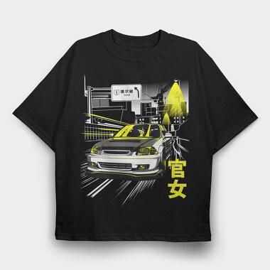 Kanjo, Tricou Oversize Barbati (Unisex)