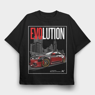 Lancer Evo X 2, Tricou Oversize Barbati (Unisex)