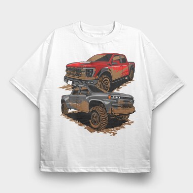 Offroad Truck, Tricou Oversize Barbati (Unisex)