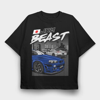 R34 & R35 JDM, Tricou Oversize Barbati (Unisex)