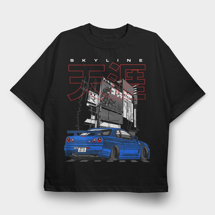 R34 Stance, Tricou Oversize Barbati (Unisex)