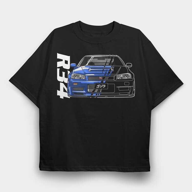 R34, Tricou Oversize Barbati (Unisex)
