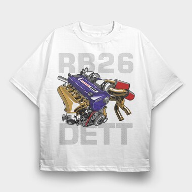 RB26 DETT, Tricou Oversize Barbati (Unisex)