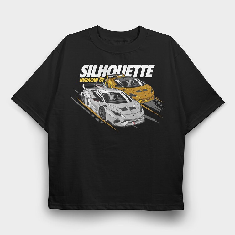 Silhouette Huracan, Tricou Oversize Barbati (Unisex)