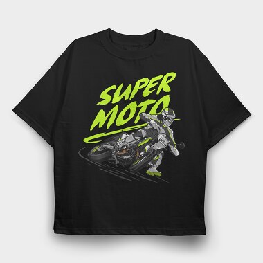 Supermoto, Tricou Oversize Barbati (Unisex)