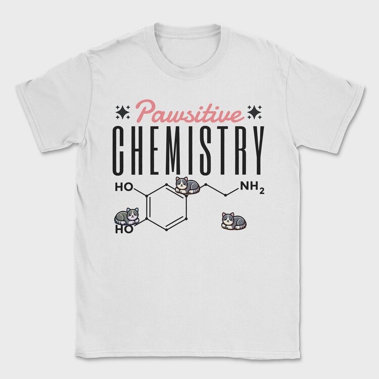 Chemistry Cat Pun Pawsative, Tricou Barbati (Unisex)