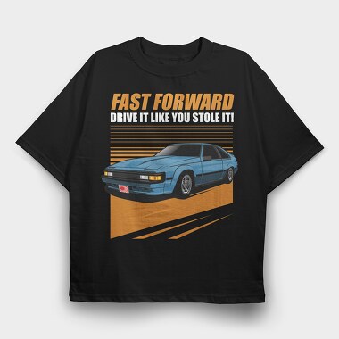 Toyota Supra MK2, Tricou Oversize Barbati (Unisex)