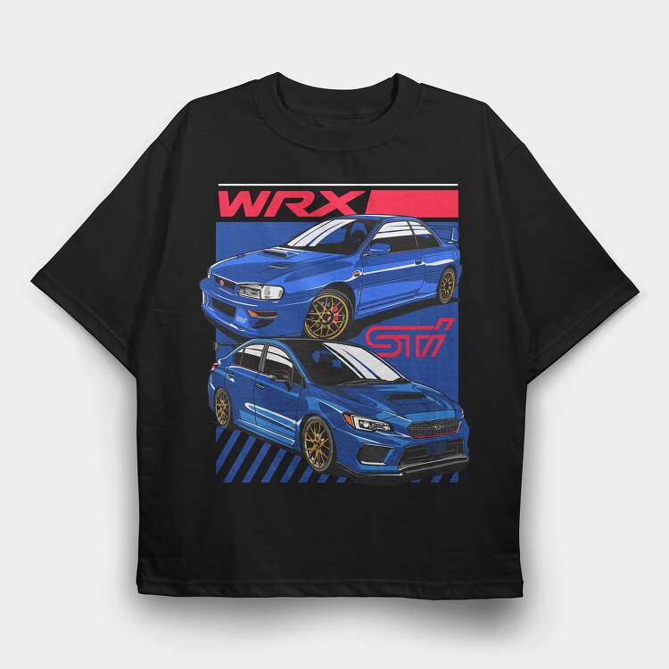 WRX STI 2, Tricou Oversize Barbati (Unisex)