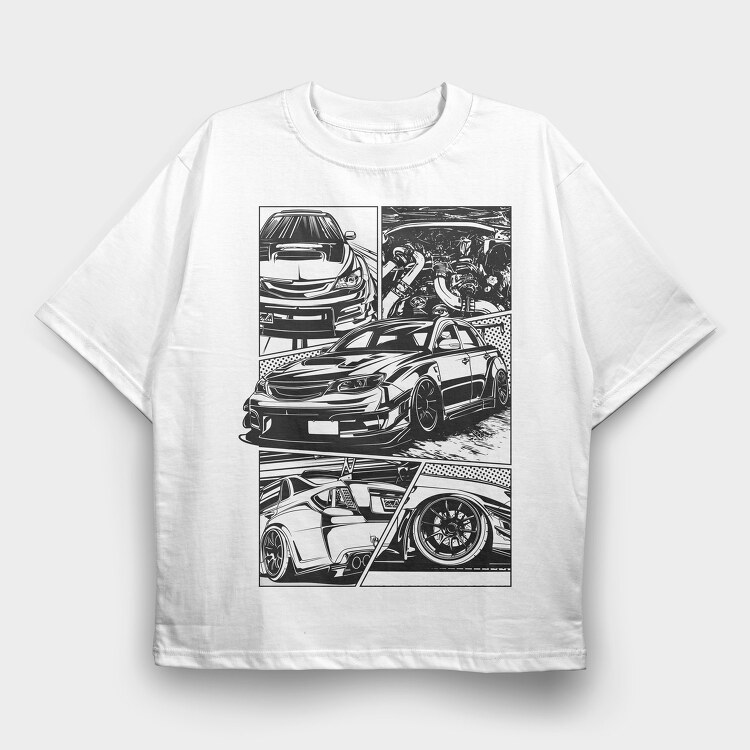 WRX STI, Tricou Oversize Barbati (Unisex)