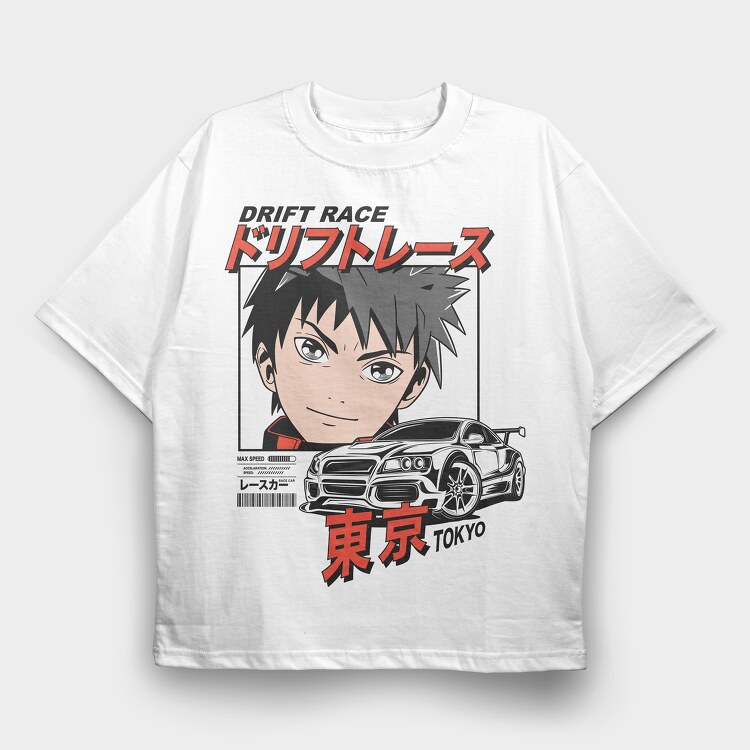 Drift Race, Tricou Oversize Barbati (Unisex)