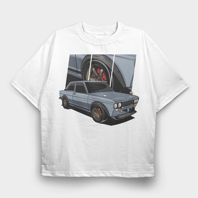 Skyline Old, Tricou Oversize Barbati (Unisex)