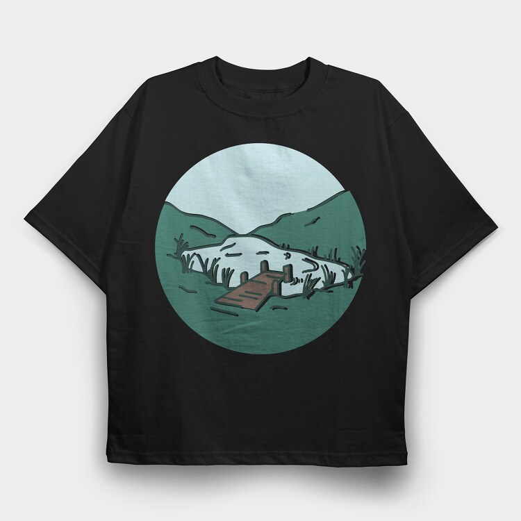 Nature Scenery, Tricou Oversize Barbati (Unisex)