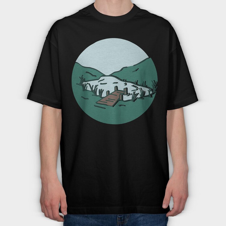 Nature Scenery, Tricou Oversize Barbati (Unisex)